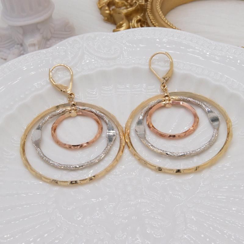 Wholesale Large Hoop Gold Plated Fashion Women′s Earrings