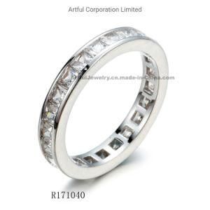 New Style Channel Set Silver Ring Fashion Jewelry Fashion Ring