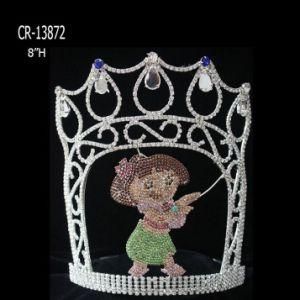 Summer Holiday Custom Girl Rhinestone Crowns Happy Dance Hula