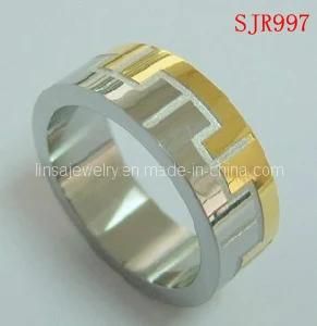 Part Gold Plated Stainless Steel Rings (SJR997)