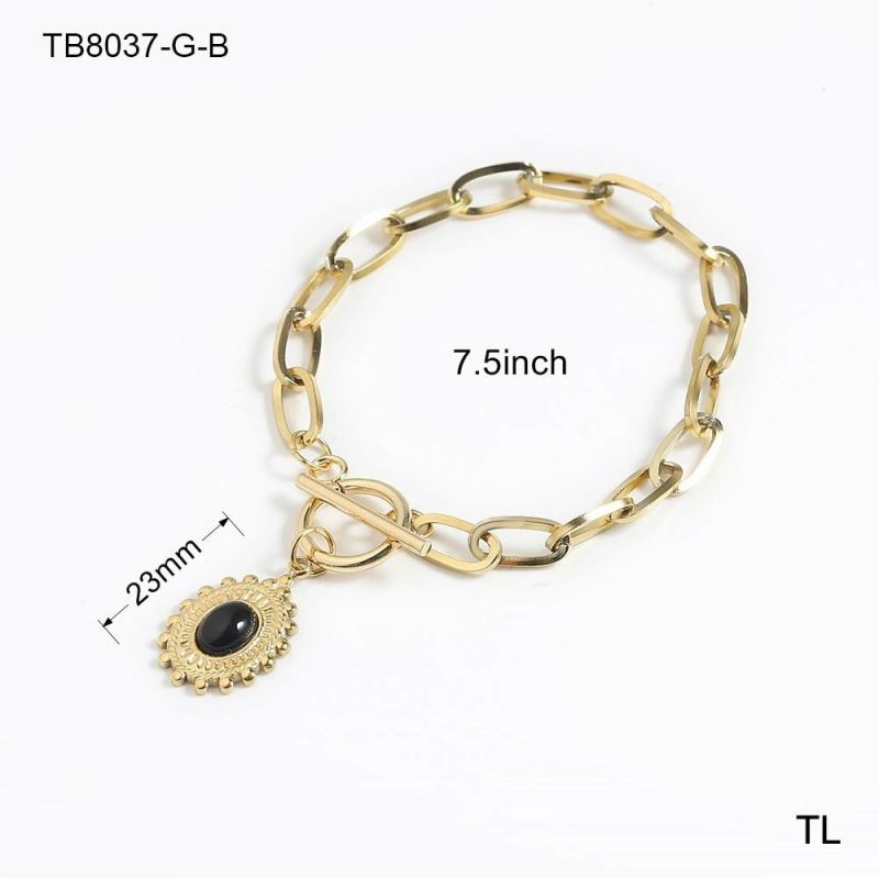 Manufacturer Custom High Quality Fashion Jewelry 18K Gold Plated New Bracelets 2021 Women Juwelen Stainless Steel Bracelet Bulk Jewelry