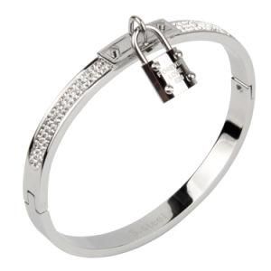 High-Quality Gold-Plated Titanium Steel Jewelry Gifts Diamond Hanging Small Lock Accessories 316L Stainless Steel Bracelet Women