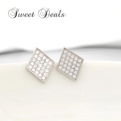 Fashion Diamond Full Inlaid Zircon Temperament Earring Jewelry