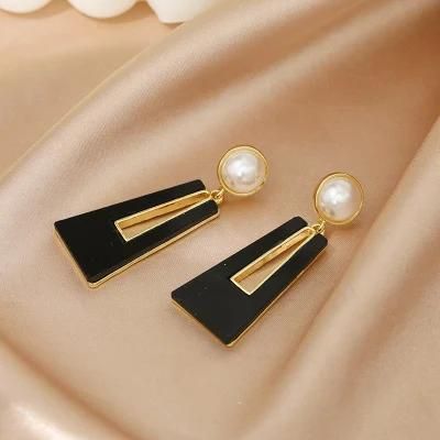 Elegant Jewelry New Arrival Rectangle Design Fashion Simple Big Acrylic Earring for Women