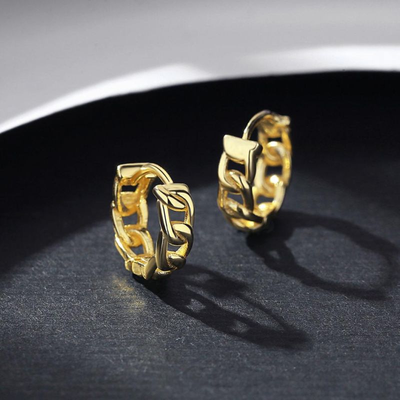 Flower Ear Stud with Gold Plate Alloy Hollow Earring