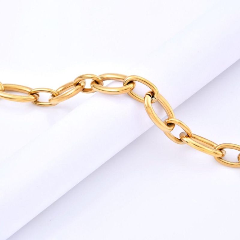 Fashionable Necklace Funcky Gold Plated Stainless Steel Non Fade Non Tarnished Jewelry