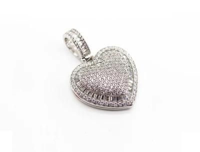 Iced out Hip Hop Cuban Chain Gold Heart Pendant