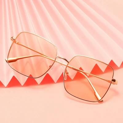 Fashion Style Colorful Gradient Metal Frame Sunglasses