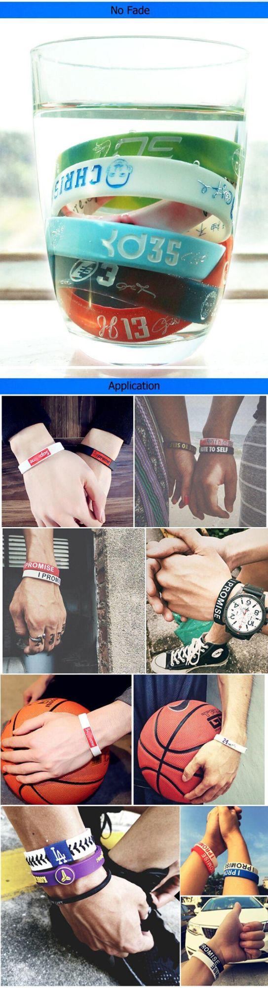 Cheap New Fashion Items Colorful Gifts Silicone Wristbands for Promotion