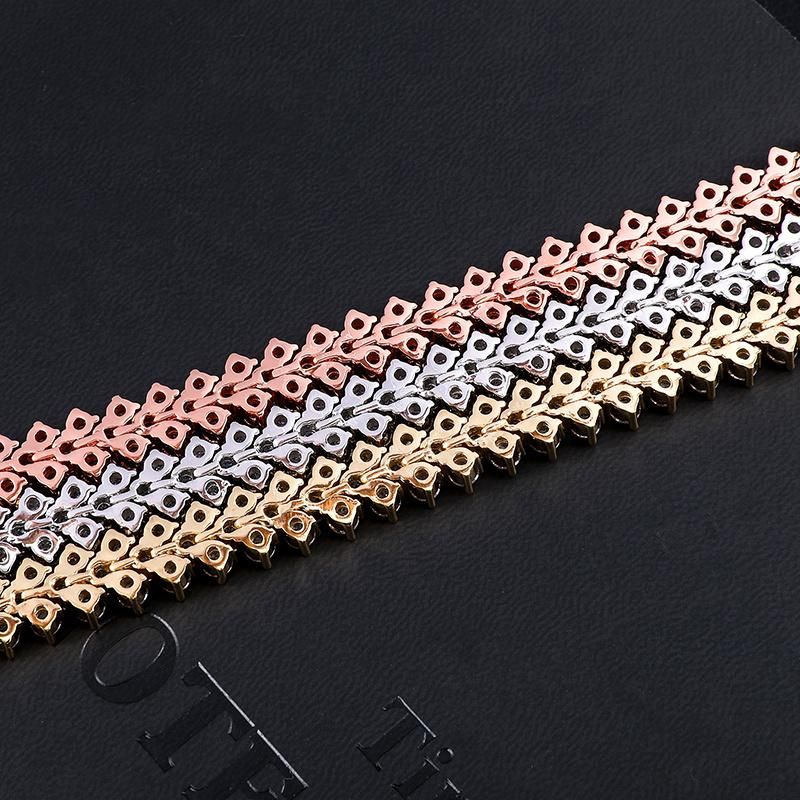 Temperament Trend Jewelry Diamond Stitching Copper Necklace