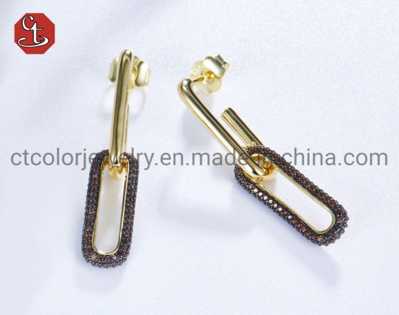 New Style Trendy Jewelry 925 Silver Earring Wholesale Fashion Jewelry Popular Earring