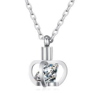 Gold Plated Stainless Steel Three-Dimensional Crown Chain Necklace