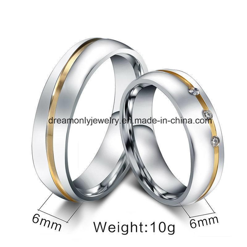 Customized Wholesale 316L Stainless Steel Wedding Ring Titanium Wedding Ring Sets