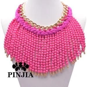 Red Crystal Bib Statement Beaded Necklace Collar Fashion Jewellery