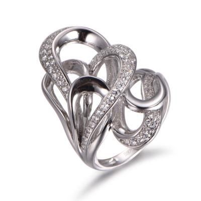 Special Style Silver with Fancy CZ Flower jewellery