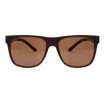 2019 Newly Solid Brown Fashion Sunglasses with Flat Lens
