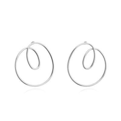 New Arrival Costume Fashion Simple DIY Stainless Steel Earrings