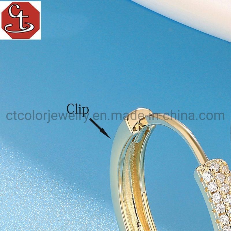 Wholesale Pirce Fashion Jewelry Earrings 925 Sterling Silver 18K Gold Silver Earring Customized Design Natural Pearl Hoop Earring Jewellery