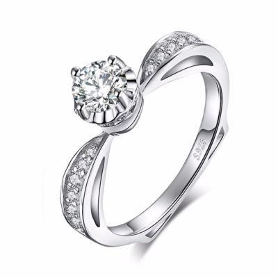 925 Sterling Silver Jewelry Vintage Perfume Bottle Cubic Zirconia Solitaire Engagement Ring Wholesale