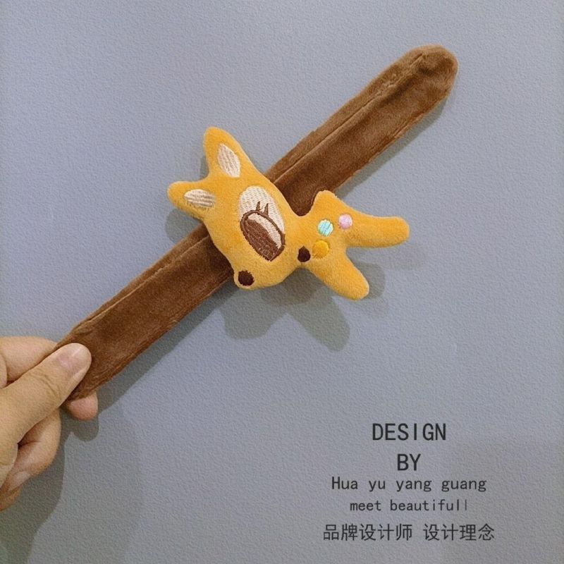 Fashion Jewelry Cartoon Plush Snapping Ring Bracelet
