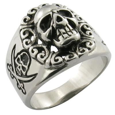 Stainless Steel Jewelry Cool Skull Ring Imitation Jewelry