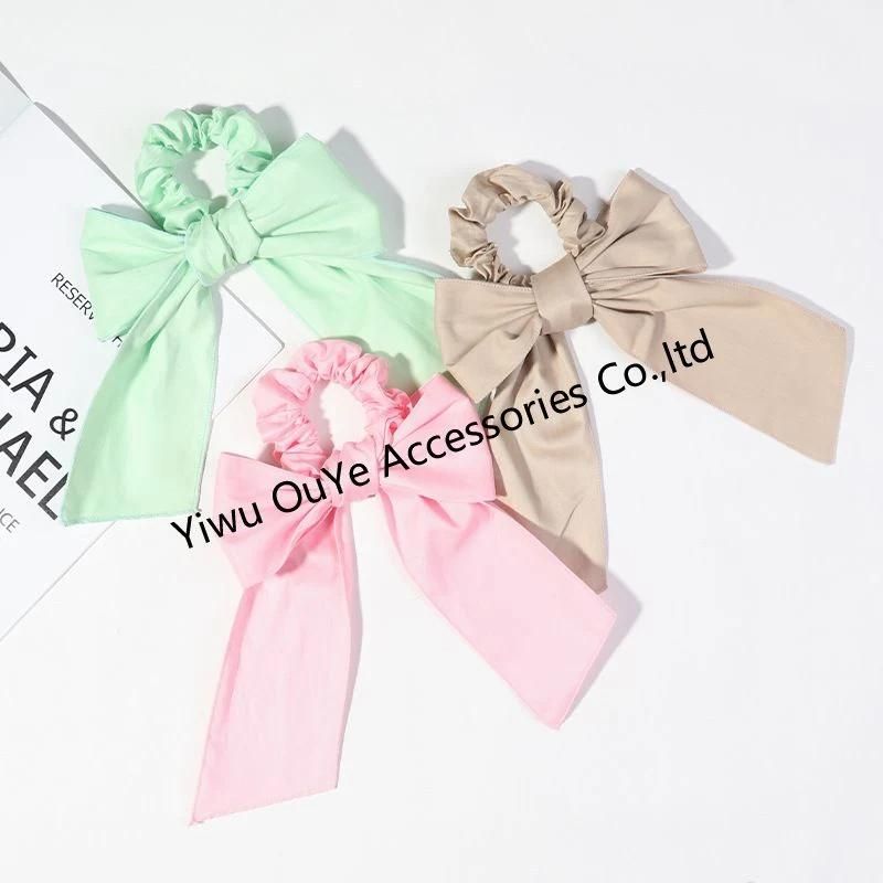 Customized Fashion Bow Decoration Hair Accessories Hair-Ring Elastic Scrunchies Hairbands