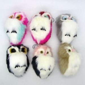 Faux Bunny Rabbit Fur Pompoms Key Chain for Handbag