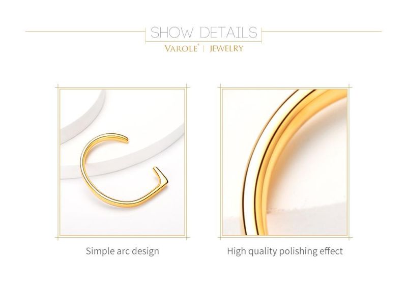 18K Gold Plating Female Opening Bangle
