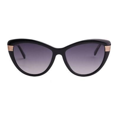 2018 Rising Cat Eye Fashion Sunglasses with Metal Temples
