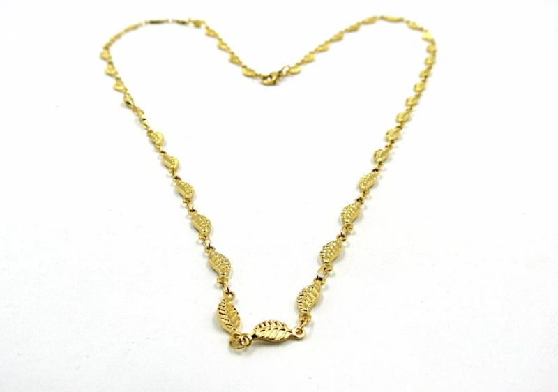 18K Gold Plated Leaf Necklace for Jewelry