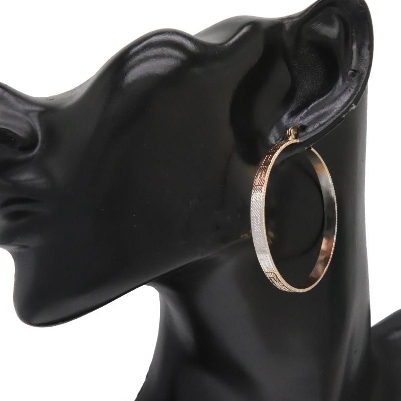 Wholesale Big Circle Tricolor Luxury Ladies Fashion Jewelry Earrings