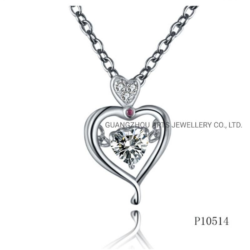 Fashion Jewelry 925 Sterling Silver with Cubic Zircon Dangle Pendant