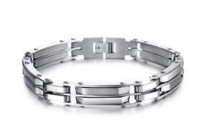 Punk Two Layer Fashion Bike Motor Motorcyle Chain Titanium Stainless Steel Biker Men&prime;s Bracelet Bangle Jewelry