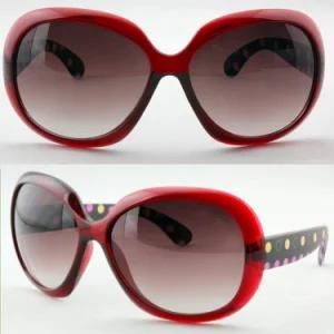 Quality Fashion Women Designer Round Sunglasses with CE (91080)