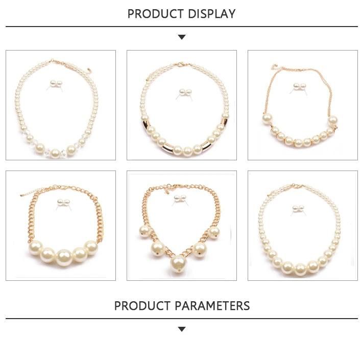 2020 Most Popular Fashion Peal Bead Necklace Jewelry Set