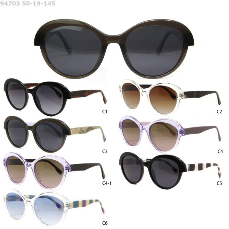 Fashionable Design Injection Acetate Sunglasses for Women Ready to Ship