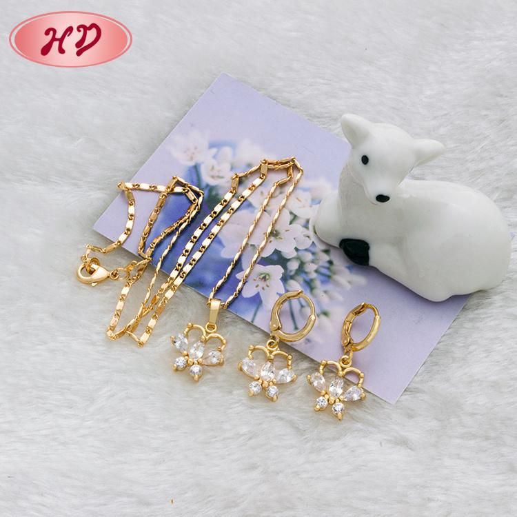 New Design Cubic Zirconia Jewelry Set with Necklace for Women