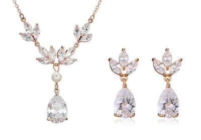 Square CZ Jewelry Set, Bridal Necklace Jewelry Set, Wedding Necklace Jewelry Set, Bridesmaid Jewelry Set