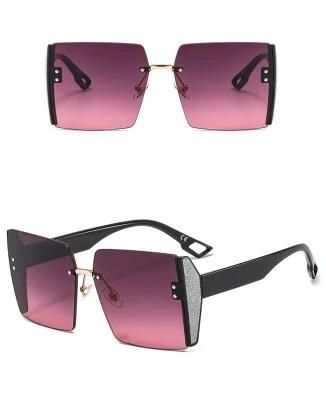 Fashion Small Rectangle Sunglasses Women Rimless Square Sun Glasses 2022 Summer Style UV400 Sunglasses