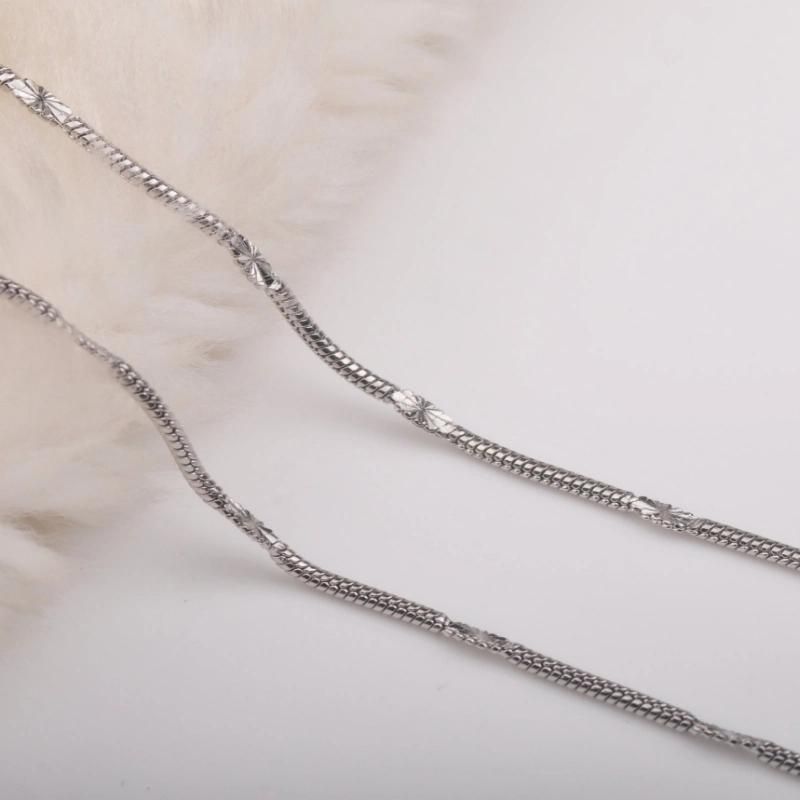 Popular Round Snake Chain Embossed Necklace for Stainless Steel Jewelry