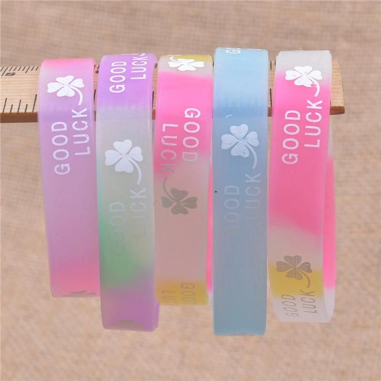 Custom Printed Silicone Wristband Rubber Bracelet for Promotion