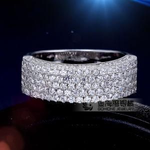 Fashion Hot Sell Lady&prime;s White Gold Filled Shining CZ Engagement Wedding Ring