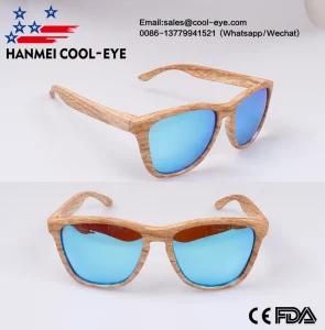 Classic Trendy Wooden Grain PC Polarized Fashion Sunglasses 400UV Unisex Women Man