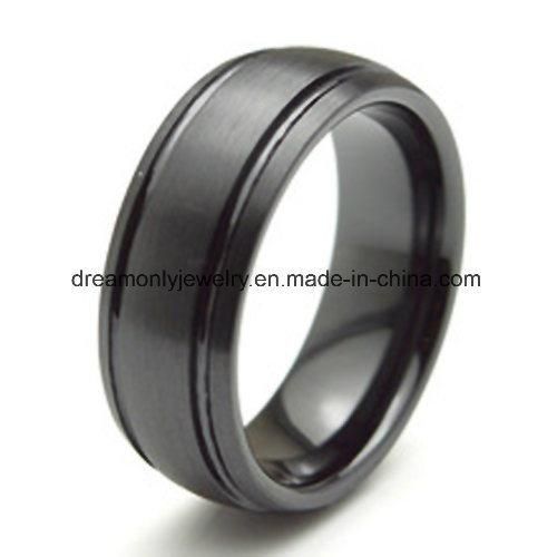 Hot Sale Ceramic Rings Black Women Men′s Party Engagement Wedding Band Jewelry Matte Finished