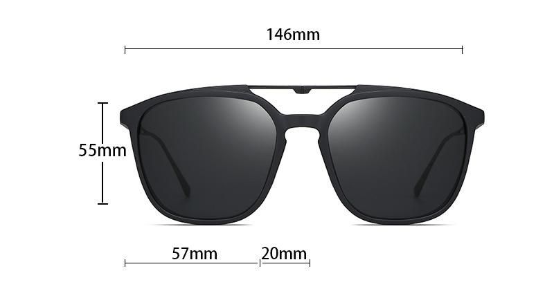 Fashion High Quality Retro Vintage Round Clip Men Woman Women Polarized Sunglasses 3325