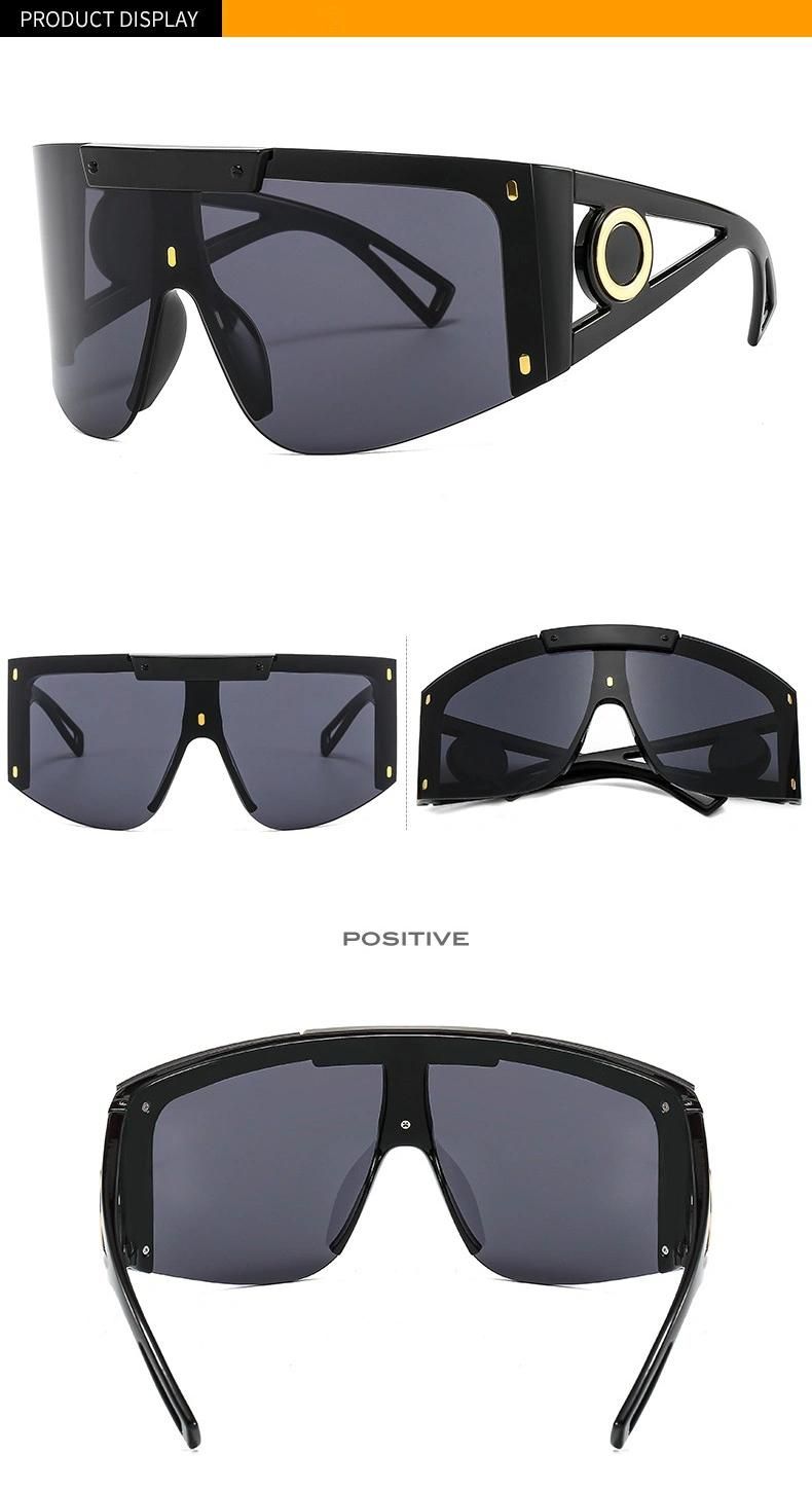New Style Big Frame One-Piece Goggles Windproof Sand Sports Sunglasses Personalized Face Mask Sunglasses