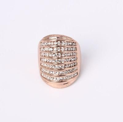 Rose Gold Fashion Jewelry Ring with Crystal Rhinestones