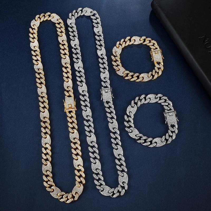 High Quality 1.2cm Copper Mens Tennis Chain Necklace