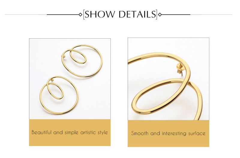 New Arrival Costume Fashion Simple DIY Stainless Steel Earrings