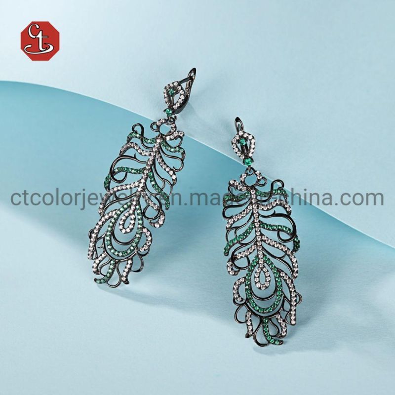 925 Sterling Silver Leaf Earrings Manufacturer Jewelry Hot Selling Earring